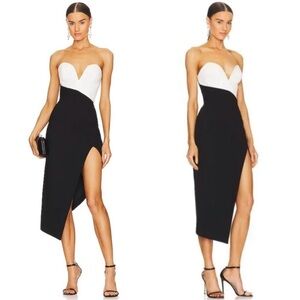 Amanda Uprichard Soiree Strapless Asymmetric Dress